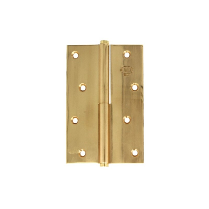 AMIG 6064  
 Bisagra 1107  
 100 x 70 x 3 mm  
 Latón  
 Pulido - Izquierda