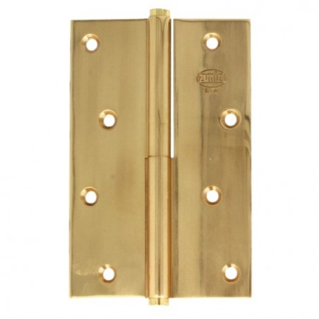 AMIG 6064  
 Bisagra 1107  
 100 x 70 x 3 mm  
 Latón  
 Pulido - Izquierda