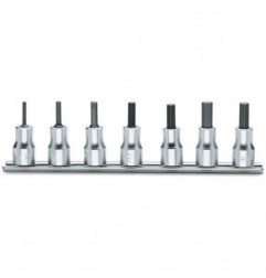 910PE/SB7 Juego de 7 vasos de 3/8&quot, con punta Allen, en soporte