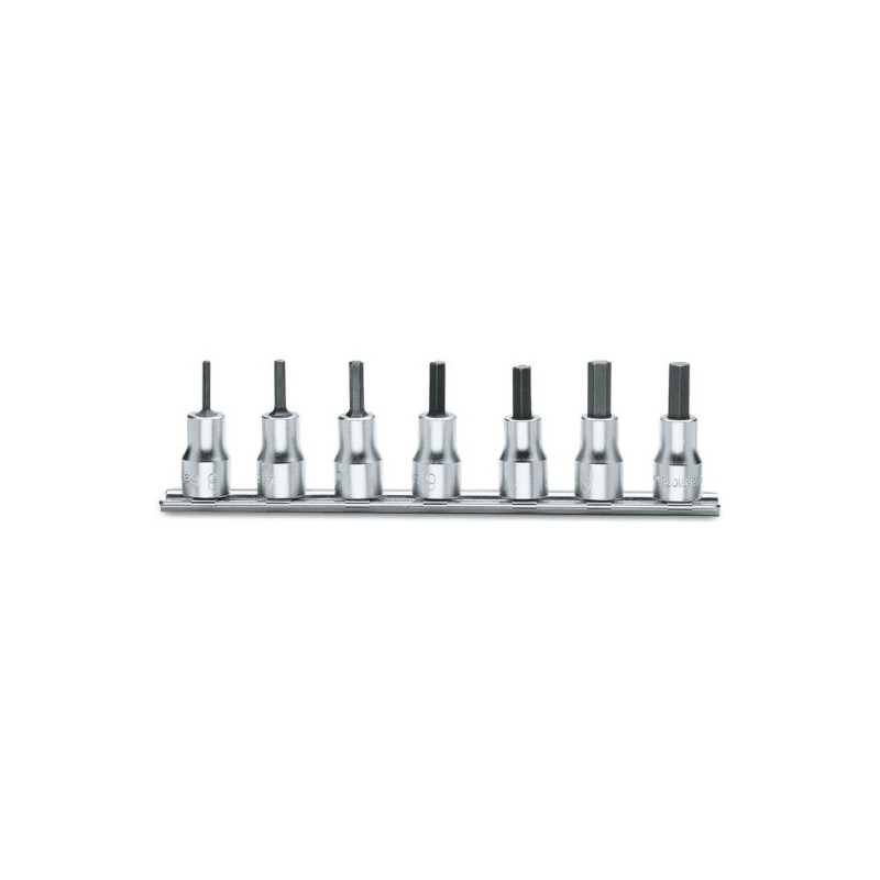 910PE/SB7 Juego de 7 vasos de 3/8&quot, con punta Allen, en soporte