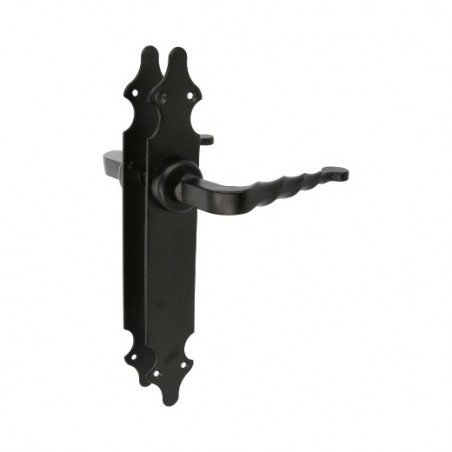 AMIG 6101  
 Manilla con placa 101P  
 280 x 45 mm  
 Placa de acero, Tirador de zamak  
 Negro