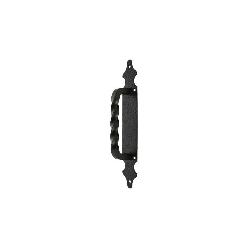AMIG 6102  
 Manillón con placa 100  
 280 x 45 mm  
 Placa de acero, Tirador de zamak  
 Negro