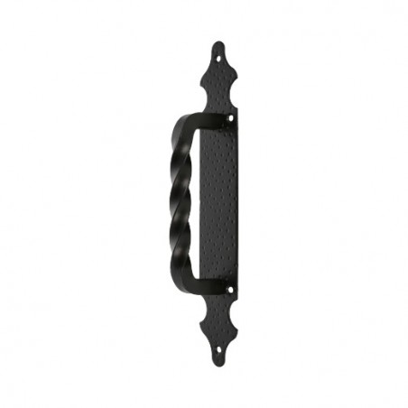 AMIG 6102  
 Manillón con placa 100  
 280 x 45 mm  
 Placa de acero, Tirador de zamak  
 Negro
