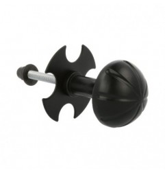 AMIG 6132  
 Pomo puerta de entrada 17  
 Ø55 - Ø70 mm  
 Placa de acero, Pomo de zamak  
 Negro