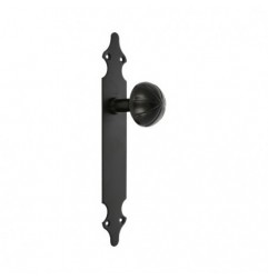 AMIG 6133  
 Pomo puerta con placa 18  
 280 x 45 x 2 mm  
 Placa de acero, Pomo de zamak  
 Negro