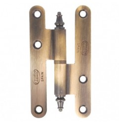 AMIG 6183  
 Pernio perfil laminado 407  
 95 x 52 x 2,3 mm  
 Latón  
 Cuero - Izquierda