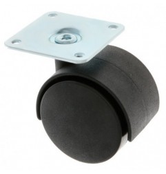 AMIG 6198  
 Rueda con pletina 1500  
 Ø50 mm  
 Nylon  
 Negro