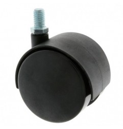 AMIG 6201  
 Rueda con espiga roscada 1501  
 Ø45 mm  
 Nylon  
 Negro
