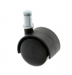 AMIG 6204  
 Rueda con espiga y anilla 1502  
 Ø50 mm  
 Nylon  
 Negro