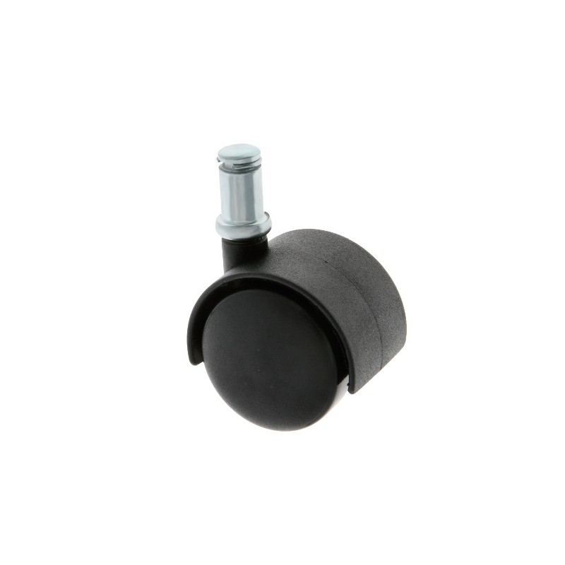 AMIG 6204  
 Rueda con espiga y anilla 1502  
 Ø50 mm  
 Nylon  
 Negro