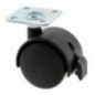 AMIG 6208  
 Rueda con pletina y freno 1504  
 Ø50 mm  
 Nylon  
 Negro