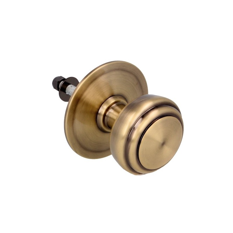 AMIG 6260  
 Pomo puerta de entrada 12  
 Ø70 mm  
 Latón  
 Cuero
