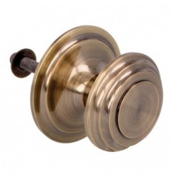 AMIG 6261  
 Pomo puerta de entrada 13  
 Ø76 mm  
 Latón  
 Cuero