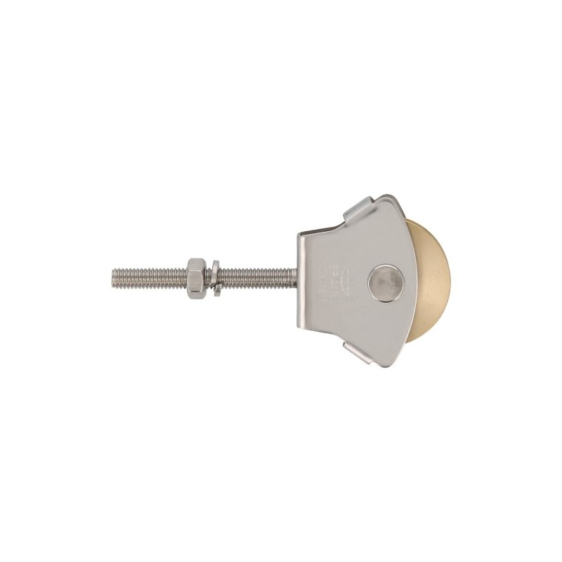 AMIG 6426  
 Polea metálica 23 INOX.  
 M6 x 50 mm  
 Acero inoxidable 18/8  
 Mate