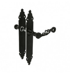 AMIG 6429  
 Manilla con placa 102P  
 280 x 44 mm  
 Placa de acero, Tirador de zamak  
 Negro