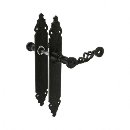 AMIG 6429  
 Manilla con placa 102P  
 280 x 44 mm  
 Placa de acero, Tirador de zamak  
 Negro