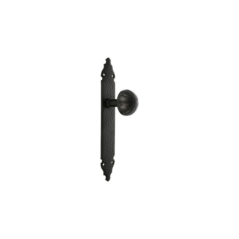 AMIG 6433  
 Pomo puerta con placa 19  
 280 x 45 x 2 mm  
 Placa de acero, Pomo de zamak  
 Negro