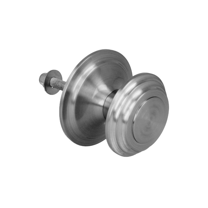 AMIG 6444  
 Pomo puerta de entrada 13  
 Ø76 mm  
 Latón  
 Cromado mate
