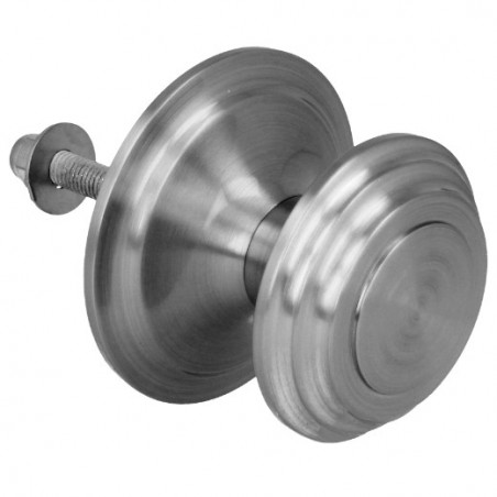AMIG 6444  
 Pomo puerta de entrada 13  
 Ø76 mm  
 Latón  
 Cromado mate