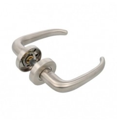 AMIG 6458  
 Manilla con roseta 21R  
 Ø53 mm  
 Acero inoxidable 18/8  
 Mate