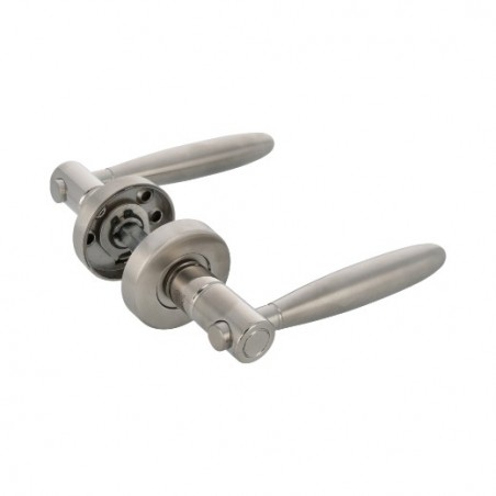 AMIG 6459  
 Manilla con roseta 22R  
 Ø53 mm  
 Acero inoxidable 18/8  
 Mate