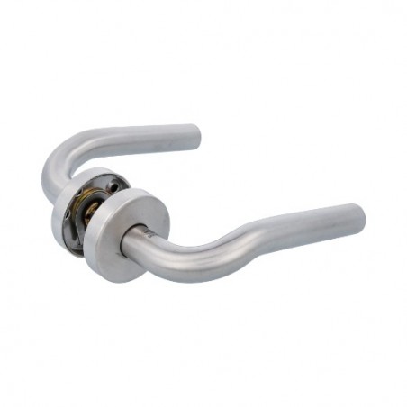 AMIG 6465  
 Manilla con roseta 20R  
 Ø53 mm  
 Acero inoxidable 18/8  
 Mate
