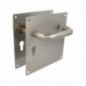 AMIG 6489  
 Manilla con placa 3CB  
 180 x 180 mm  
 Acero inoxidable 18/8  
 Mate