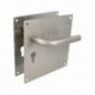 AMIG 6490  
 Manilla con placa 4CB  
 180 x 180 mm  
 Acero inoxidable 18/8  
 Mate