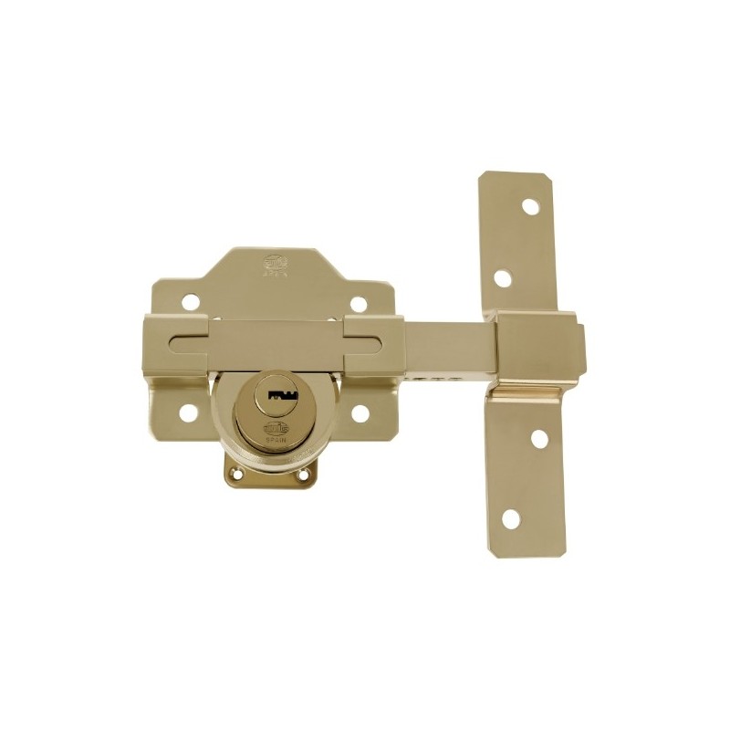 AMIG 6524  
 Cerrojo de seguridad 5  
 88 x 153 mm  
 Acero  
 Oro