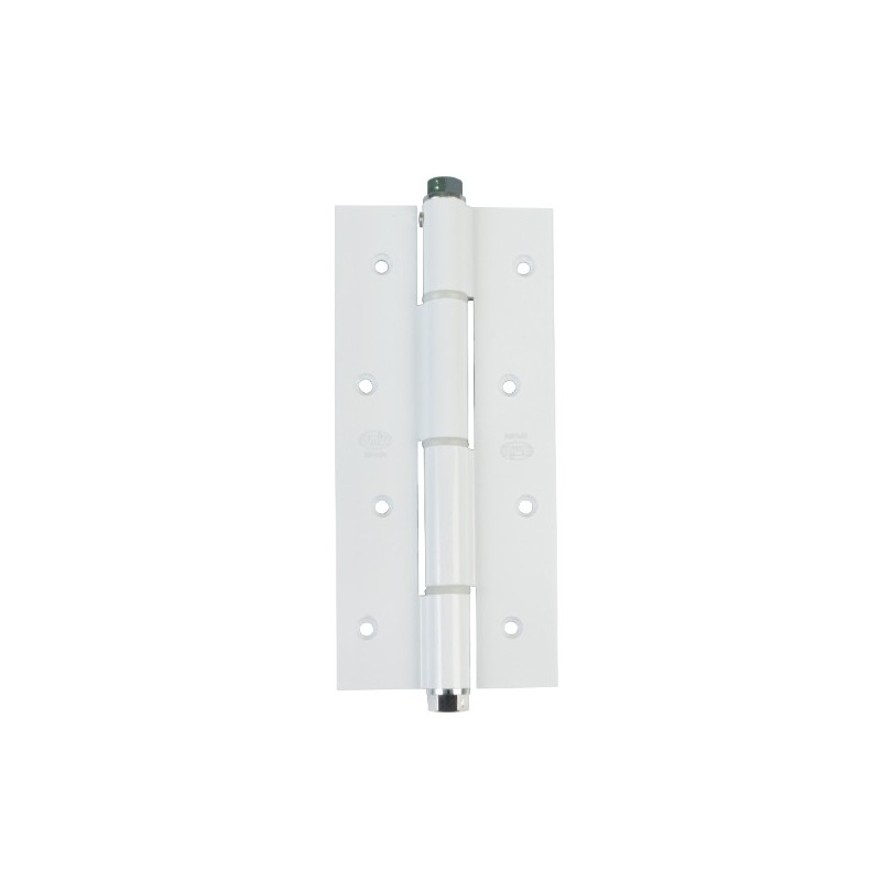 AMIG 6585  
 Bisagra simple acción 3034  
 180 x 80 x 4 mm  
 Aluminio  
 Blanco