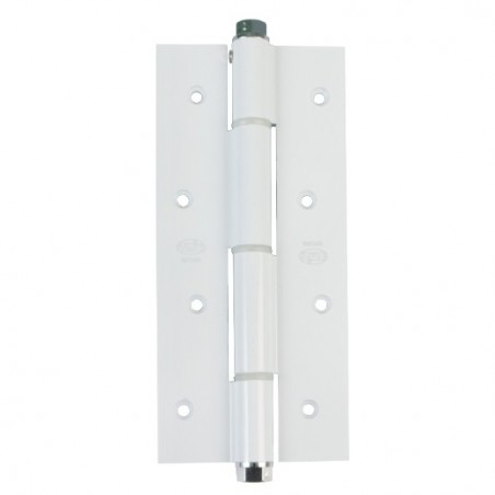 AMIG 6585  
 Bisagra simple acción 3034  
 180 x 80 x 4 mm  
 Aluminio  
 Blanco