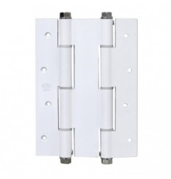 AMIG 6589  
 Bisagra doble acción 3035  
 180 x 133 x 4 mm  
 Aluminio  
 Blanco