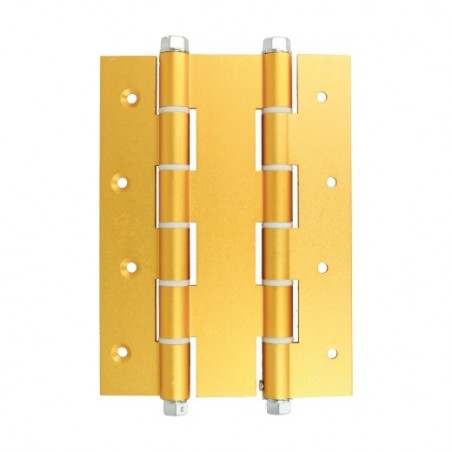 AMIG 6591  
 Bisagra doble acción 3035  
 180 x 133 x 4 mm  
 Aluminio  
 Oro