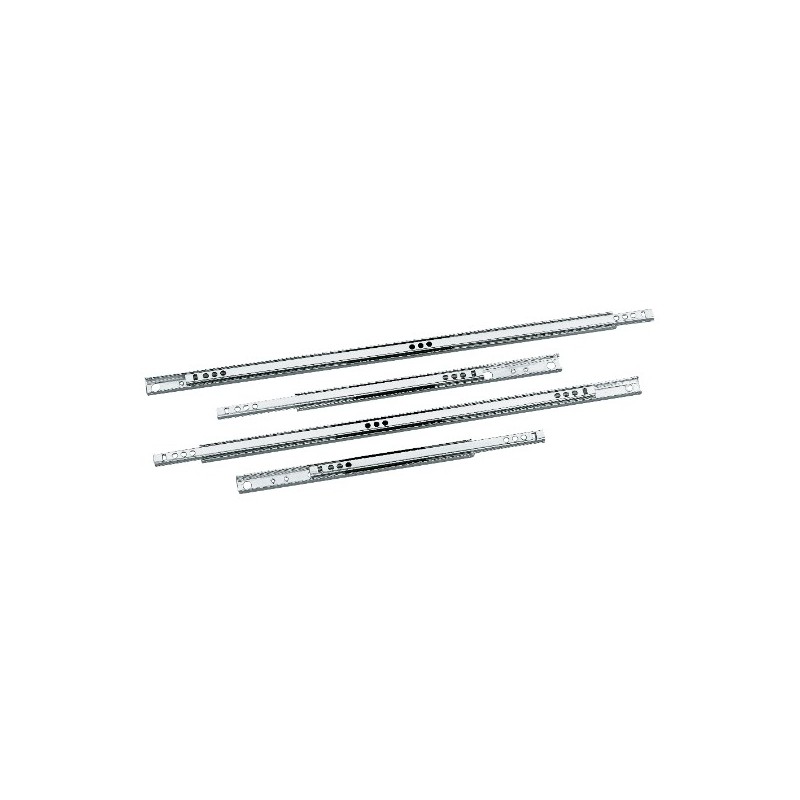 AMIG 6596  
 Guía para cajón de bolas 25  
 214 x 17 mm  
 Acero  
 Galvanizado
