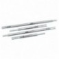 AMIG 6596  
 Guía para cajón de bolas 25  
 214 x 17 mm  
 Acero  
 Galvanizado