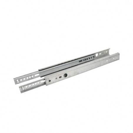 AMIG 6611  
 Guía para cajón de bolas 26  
 406 x 27 mm  
 Acero  
 Galvanizado
