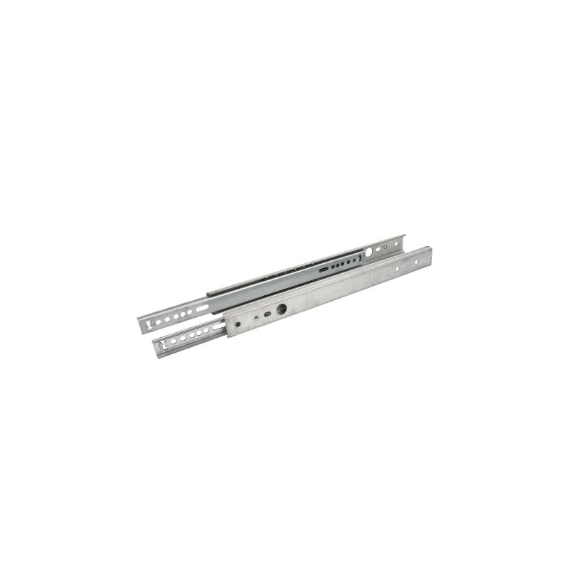 AMIG 6612  
 Guía para cajón de bolas 26  
 438 x 27 mm  
 Acero  
 Galvanizado