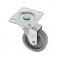 AMIG 6717  
 Rueda con pletina 2500  
 Ø50 mm  
 Nylon  
 Gris