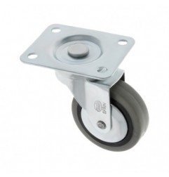AMIG 6723  
 Rueda con pletina 2502  
 Ø30 mm  
 Goma-poliamida  
 Gris