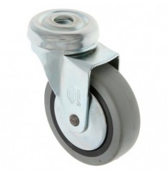 AMIG 6728  
 Rueda con agujero 2504  
 Ø30 mm  
 Goma-poliamida  
 Gris