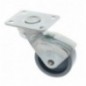 AMIG 6733  
 Rueda con pletina 2506  
 Ø25 mm  
 Nylon  
 Gris
