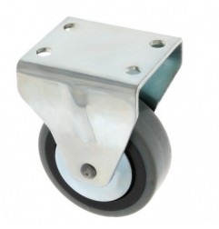 AMIG 6743  
 Rueda con pletina fija 2511  
 Ø60 mm  
 Goma-poliamida  
 Gris