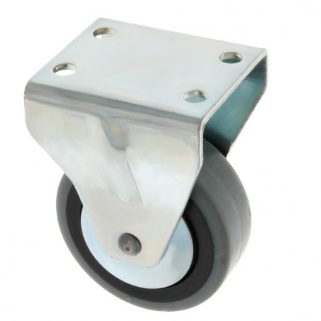 AMIG 6743  
 Rueda con pletina fija 2511  
 Ø60 mm  
 Goma-poliamida  
 Gris