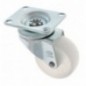 AMIG 6744  
 Rueda con pletina 2512  
 Ø40 mm  
 Poliamida  
 Blanco