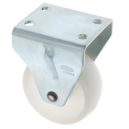 AMIG 6746  
 Rueda con pletina fija 2513  
 Ø40 mm  
 Poliamida  
 Blanco
