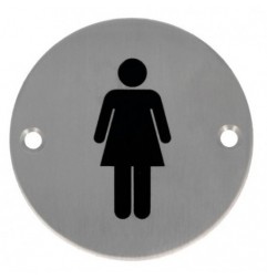 AMIG 6751  
 Placas señalización adhesivas  
 Ø75 mm  
 Acero inoxidable  
 Mate