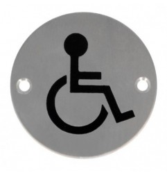 AMIG 6753  
 Placas señalización adhesivas  
 Ø75 mm  
 Acero inoxidable  
 Mate