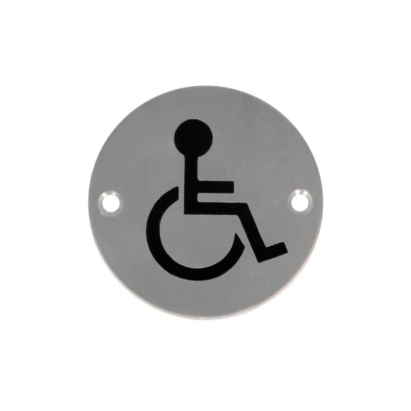 AMIG 6753  
 Placas señalización adhesivas  
 Ø75 mm  
 Acero inoxidable  
 Mate