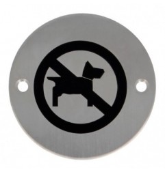 AMIG 6755  
 Placas señalización adhesivas  
 Ø75 mm  
 Acero inoxidable  
 Mate