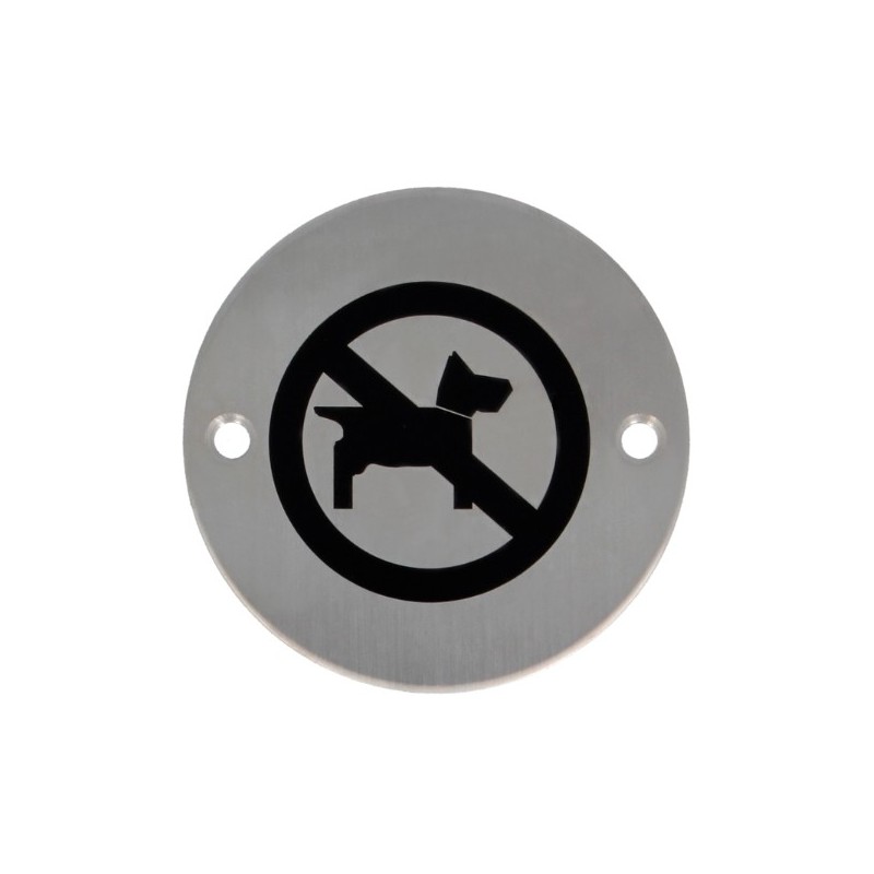 AMIG 6755  
 Placas señalización adhesivas  
 Ø75 mm  
 Acero inoxidable  
 Mate
